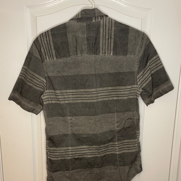 Grey Striped Button Up Shirt - Distillery Apparel - Picture 3 of 4